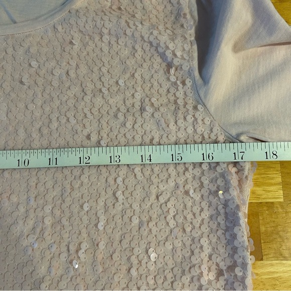 J. CREW Pink Sequin 3/4 Sleeve Tee - Picture 7 of 10